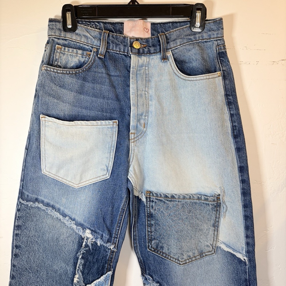 Revice Size 27‎ Patchwork Re done Matchmaker Love at First Sight Jeans Straight